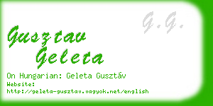gusztav geleta business card