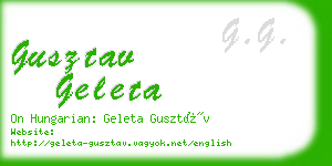 gusztav geleta business card